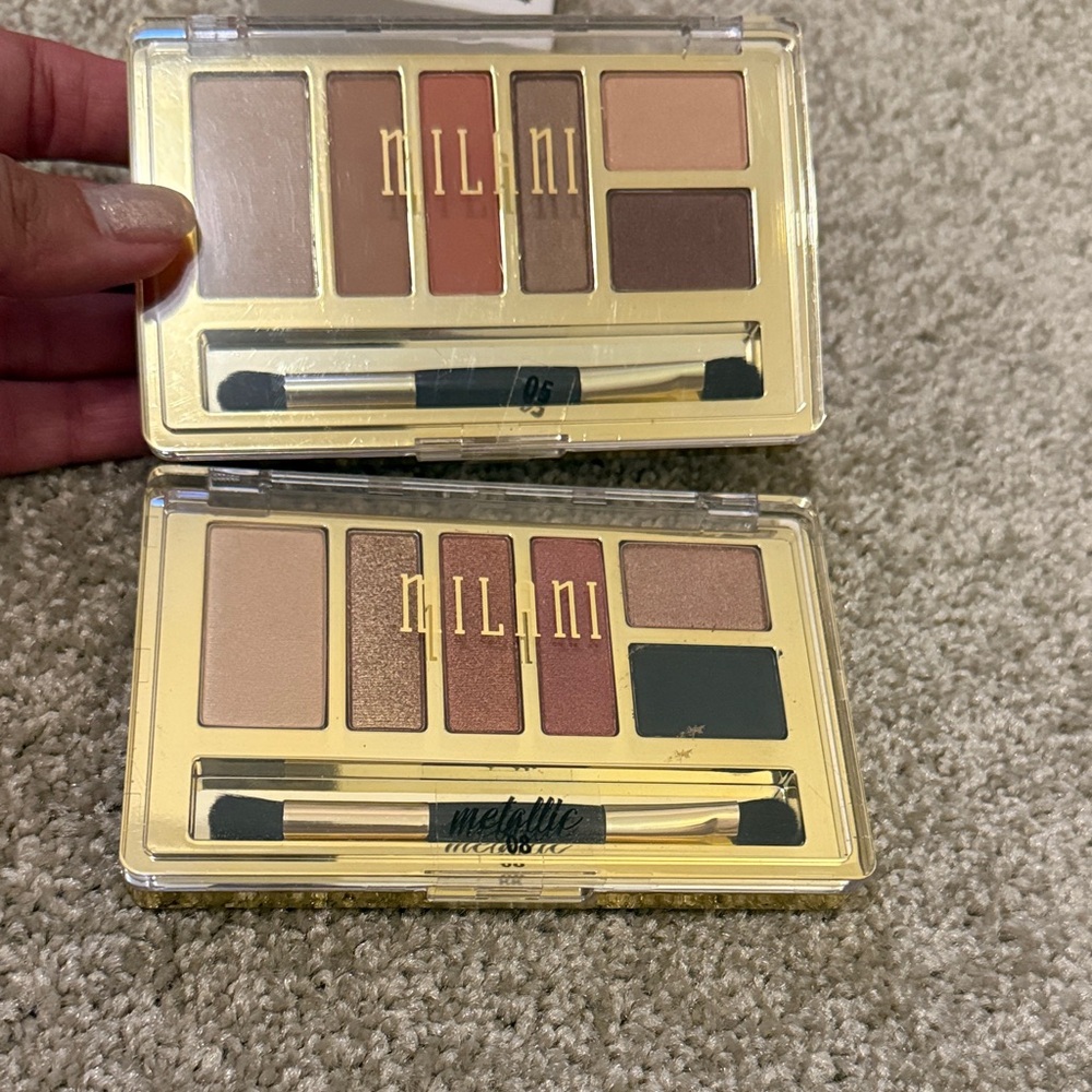 Milani Eyeshadow Palette - Warm Neutrals and Gold set of two new